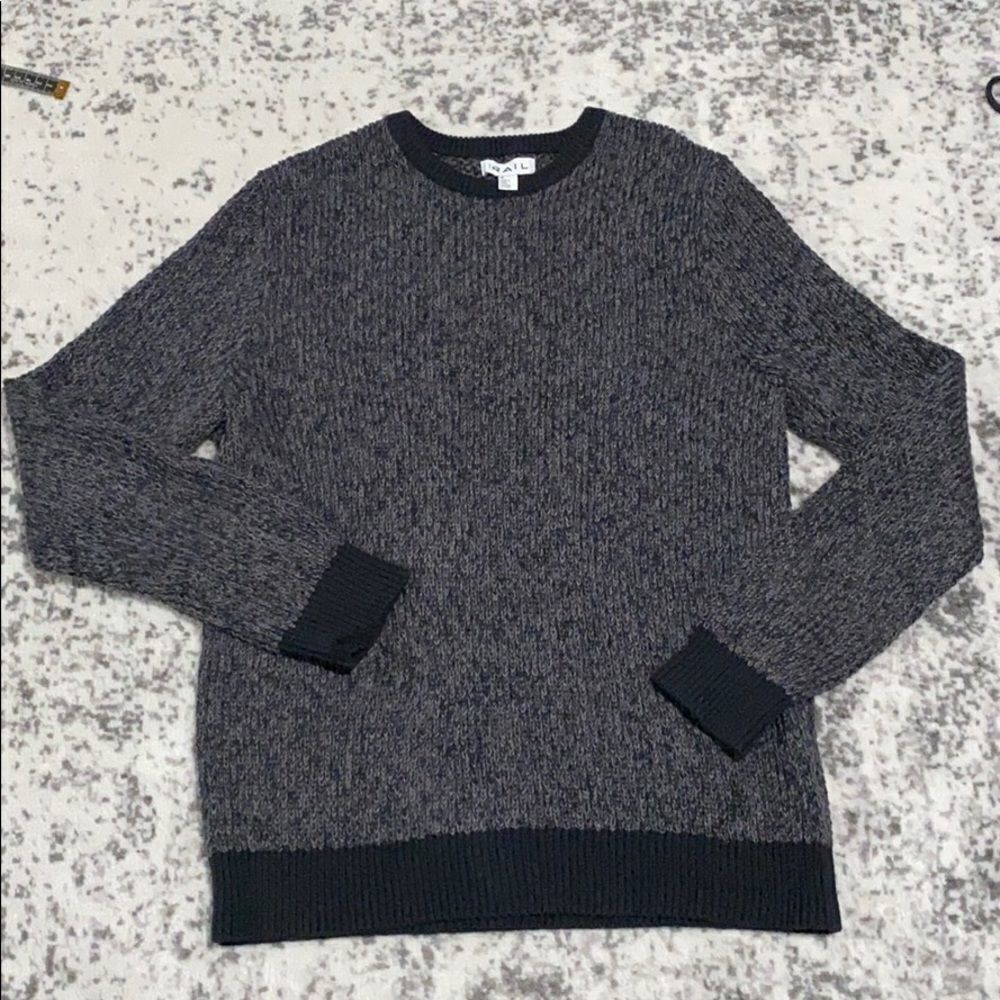 The Rail Cotton sweater grey black size M in EUC